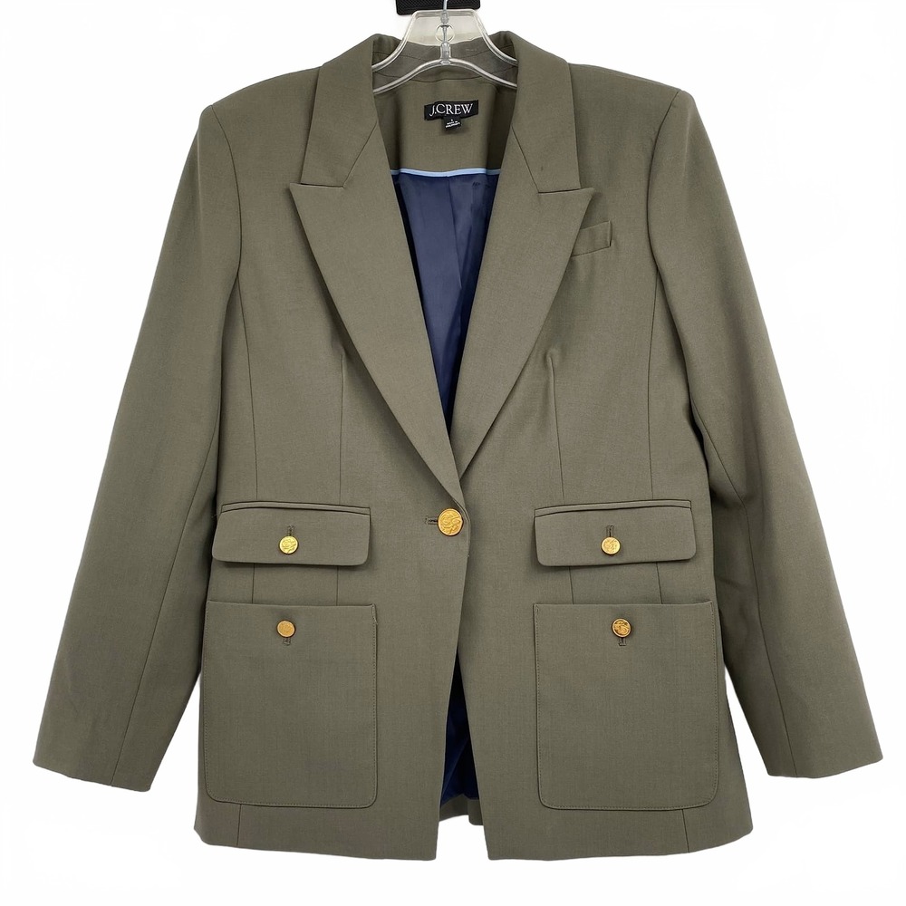 J. Crew Green Tollegno 1900 Wool Blazer | Women’s Regular 2